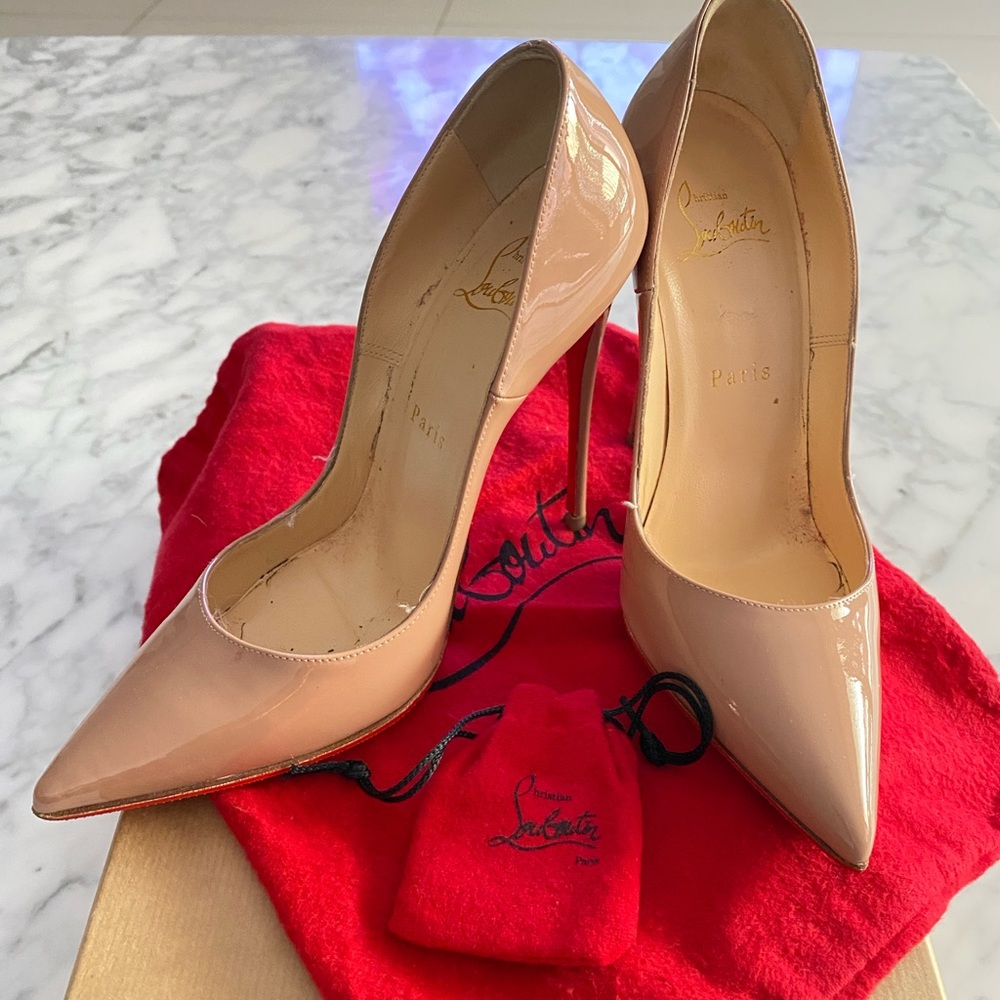 Christian Louboutin So Kate 120 Patent Nude - Picture 1 of 4